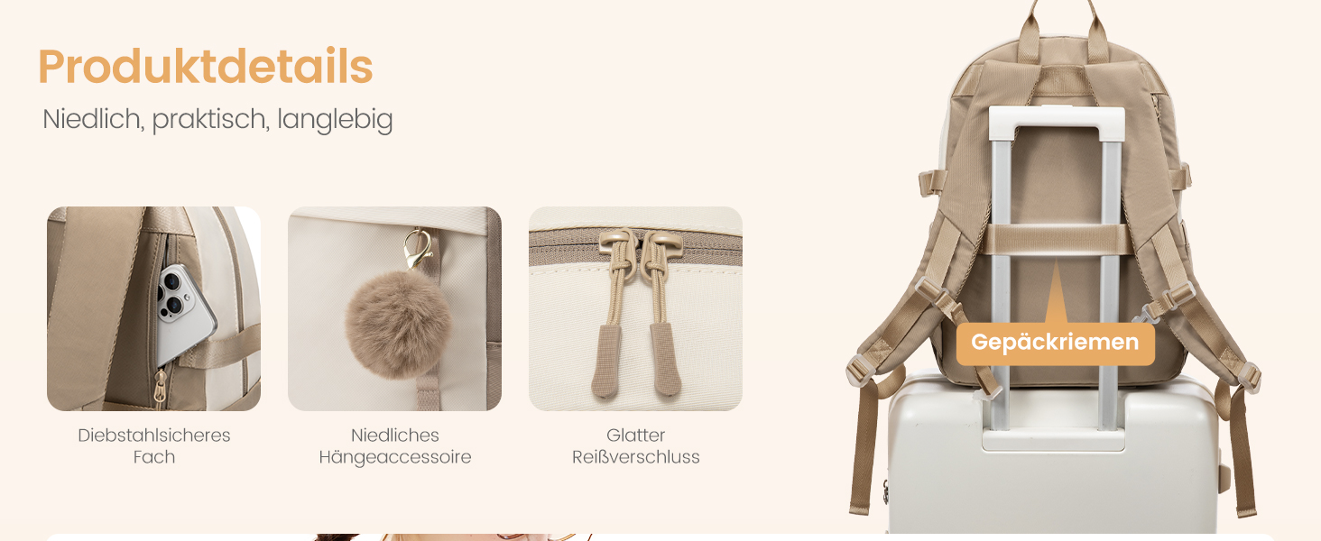 LOVEVOOK Рюкзак для школи дівчинки-підлітка, 15.6 дюймів, рюкзак для ноутбука, легка шкільна сумка, рюкзак для школи, середньої школи, з помпоном, повсякденний, світло-жовтогарячий