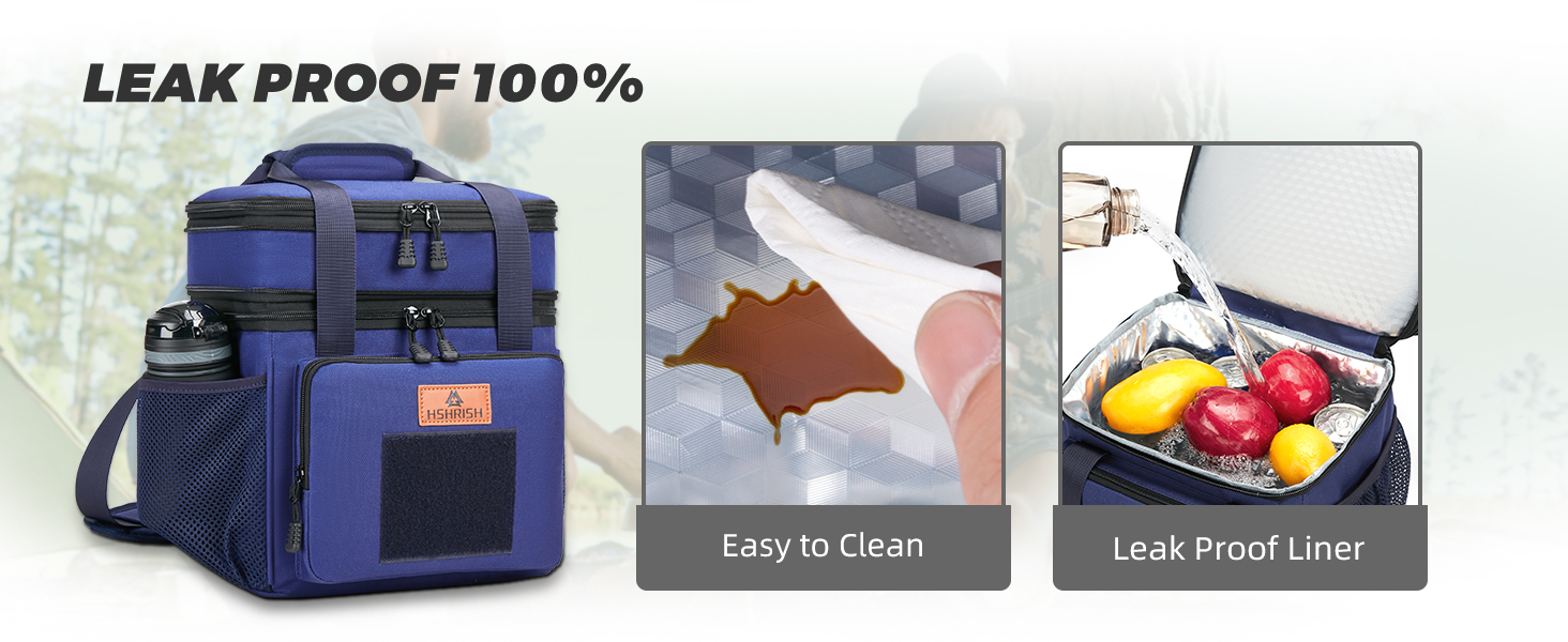 Тактична ланч-торба HSHRISH: велика ізольована сумка-холодильник для чоловіків та дорослих, водонепроникна, з 15L об'ємом, чорно-камуфляжний колір