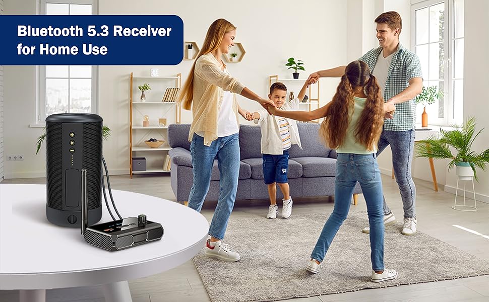 Bluetooth адаптер Cuteefun 5.3 з регулятором гучності, LED дисплеєм та низькою затримкою. Підтримка оптичного, RCA, AUX 3.5mm. Для аудіопристроїв