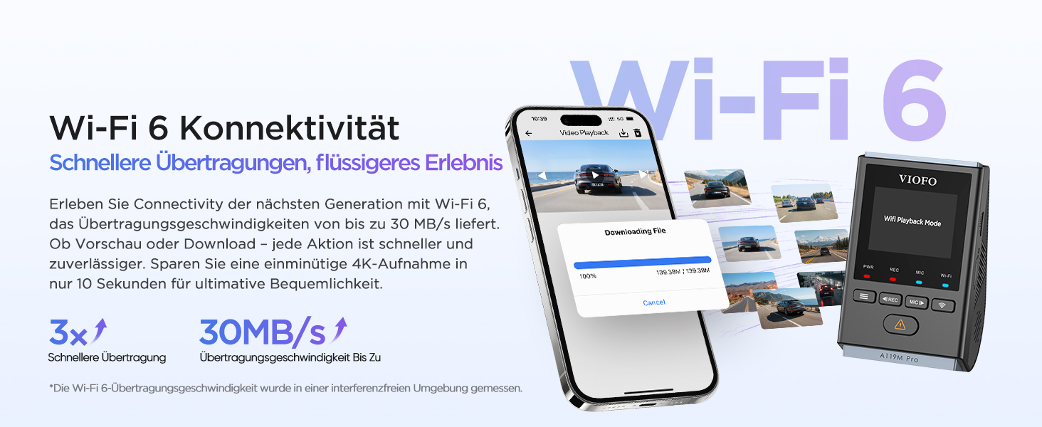 Автомобільний відеореєстратор VIOFO A119M Pro 4K HDR з Wi-Fi 6, GPS, нічною зйомкою, CPL-фільтром та режимом паркування