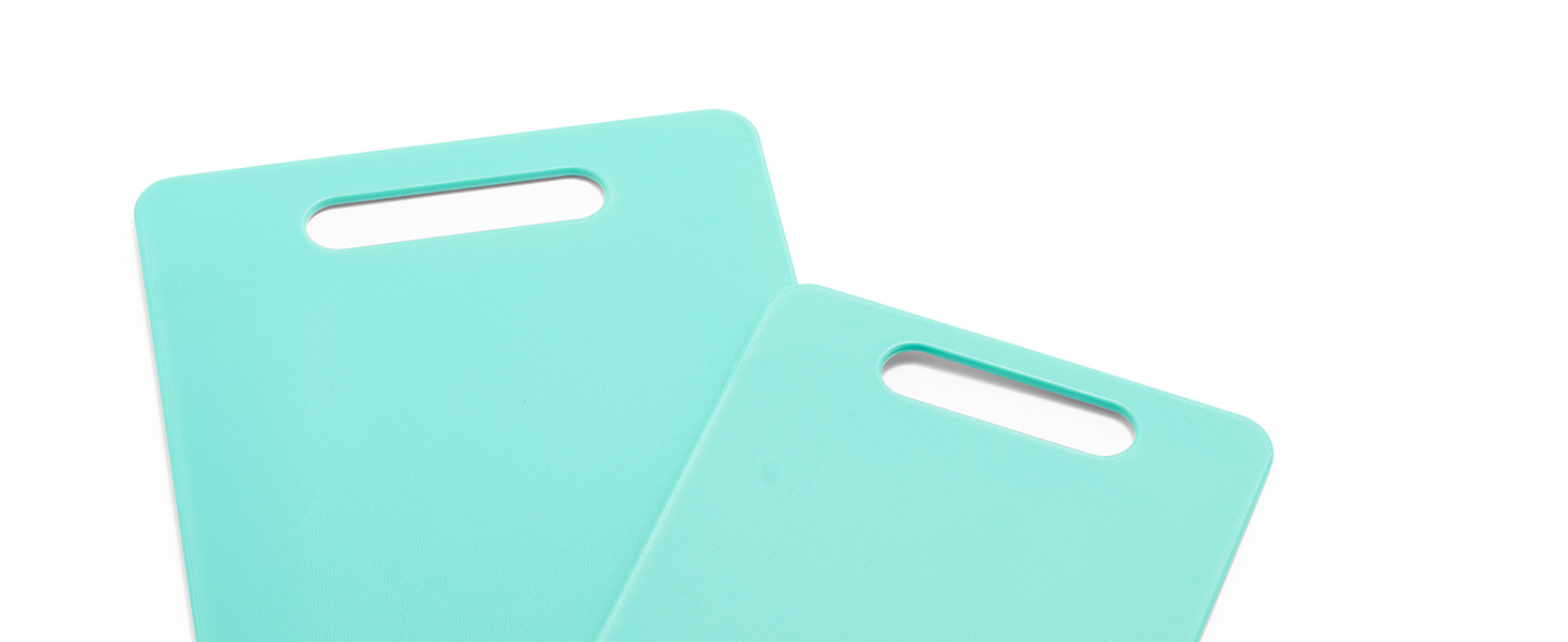 Набір дерев'яних обробних дощок GreenLife 2 шт. (середня та велика), миючі в посудомийній машині, блакитні