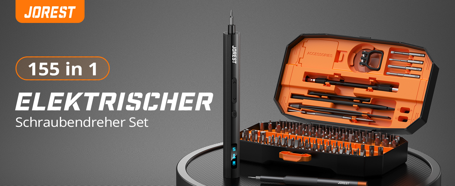 JOREST 155 в 1 Міні Електричний Набір Викруток для Ремонту Macbook, Laptop, PC, RC, PS5, Switch, Xbox, iPhone, Окуляри, Годинники