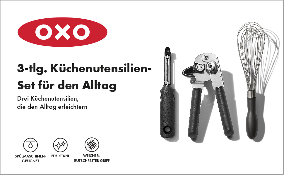 Набір кухонного приладдя OXO Steel з нержавіючої сталі (чорний)