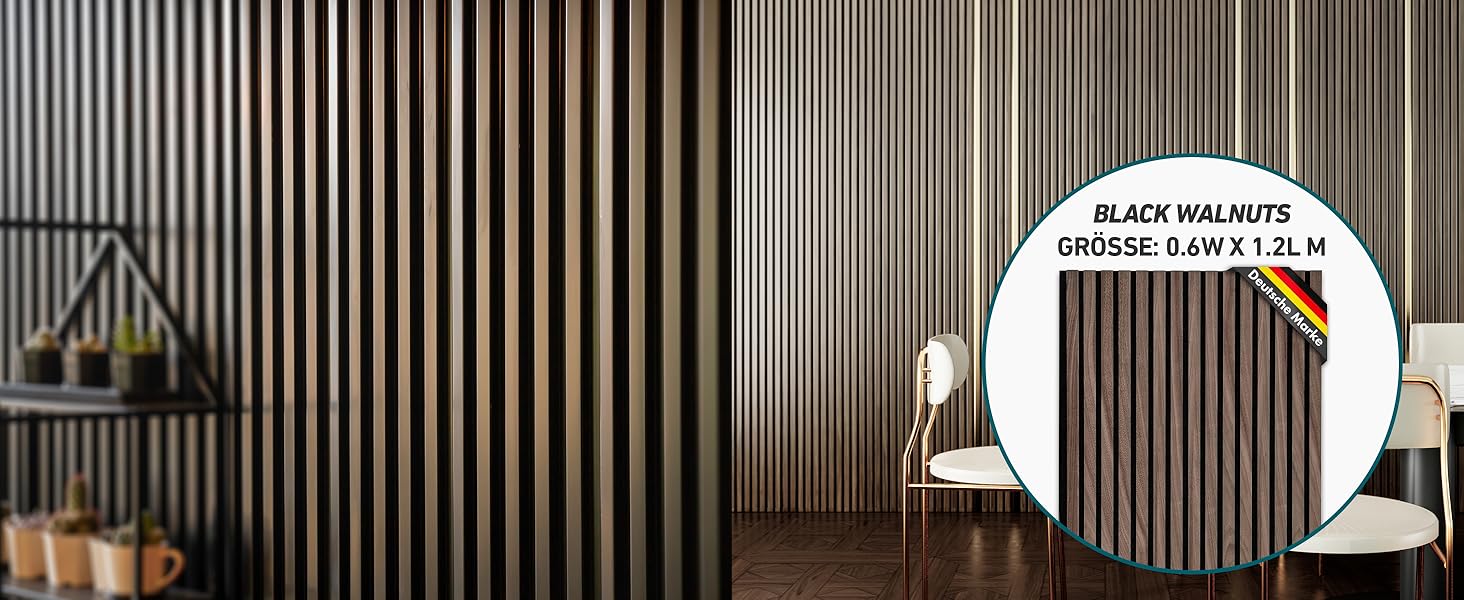 Акустичні настінні панелі KARAT з натурального шпону дуба (White Oak), ламелі з дерева та фетру для шумоізоляції та звукопоглинання, 118 x 60 см