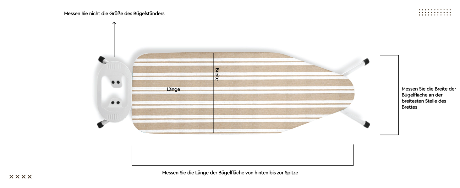 Чохол для прасувальної дошки Encasa XO Franca Beige Streifen 125x39 см, товстий, еластичний, термостійкий, бежевий в смужку
