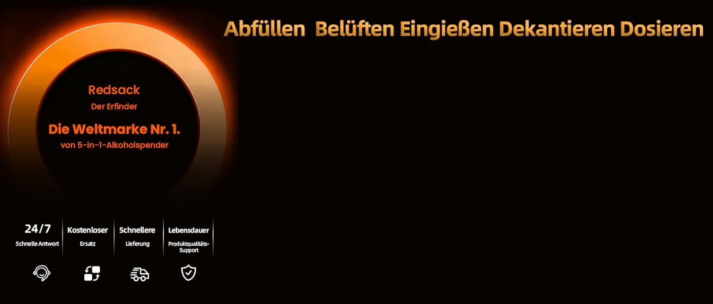 Електричний декантер для вина 5-в-1 з регулюванням дозування, цифровий виливач, автоматичний дозатор вина, чорний | Подарунок