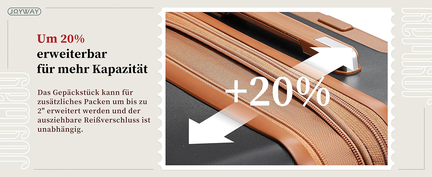 Чохол-валіза Joyway ABS, розширюваний, на 4 колесах з TSA-замком, набір (1 велика сумка, 1 косметичка, чорний, M)