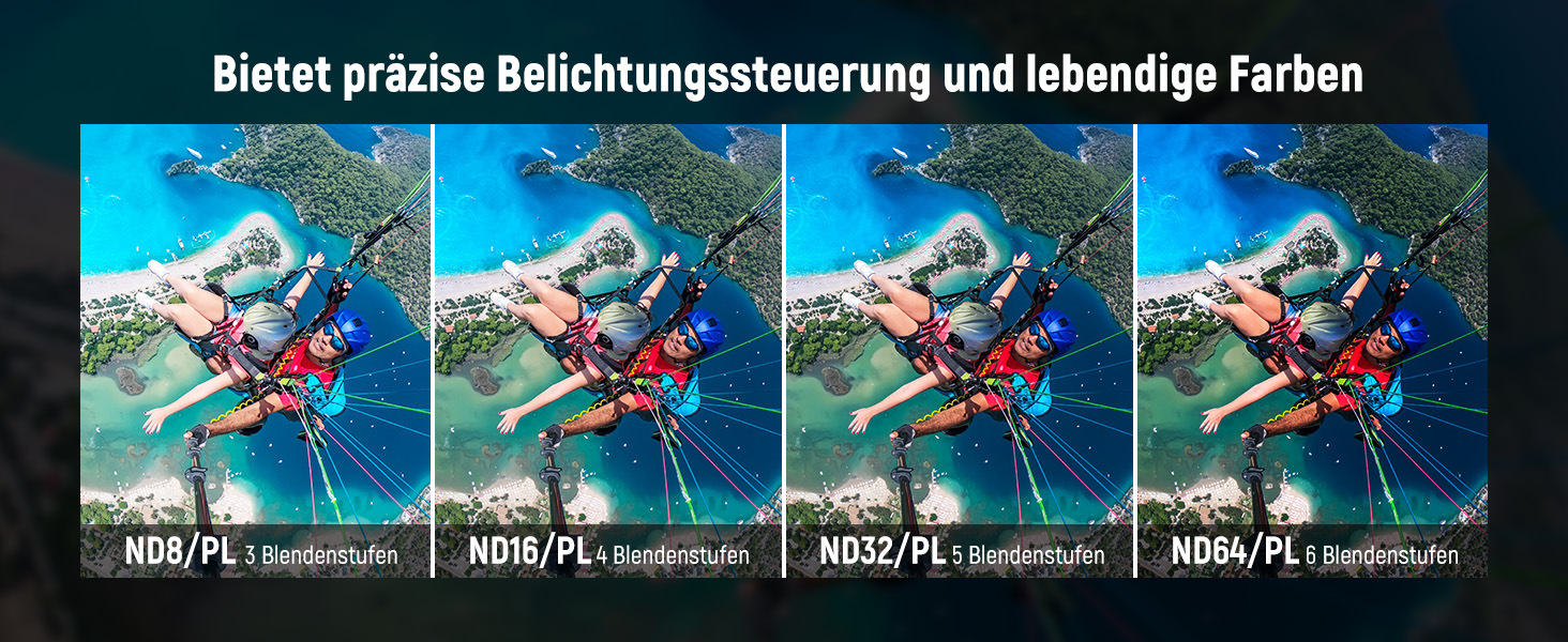 Набір фільтрів ND та CPL NEEWER для Insta360 Ace Pro: ND16, ND32, ND64, CPL – 4 шт.