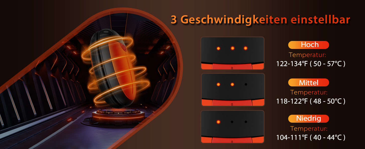 Електричні грілки для рук, набір 2 шт., USB, 20 годин тепла, 3 температурні режими, для спорту та хвороб Рейно, помаранчеві