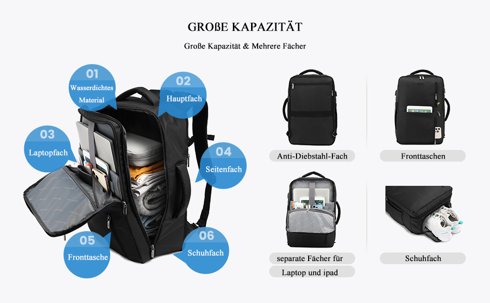 Чорний рюкзак LOVEVOOK 17.3