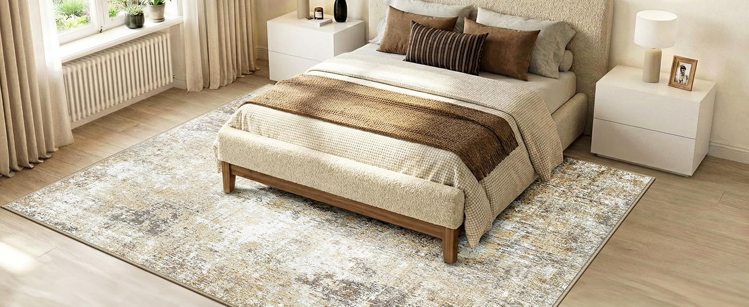 Килимок-довгий килим (Runner) з неслизьким покриттям, короткий ворс, для кухні, миється, складається, абстрактний дизайн, для входу, кухні, вітальні та офісу, блакитно-чорний (120 x 180 см, теракотовий)