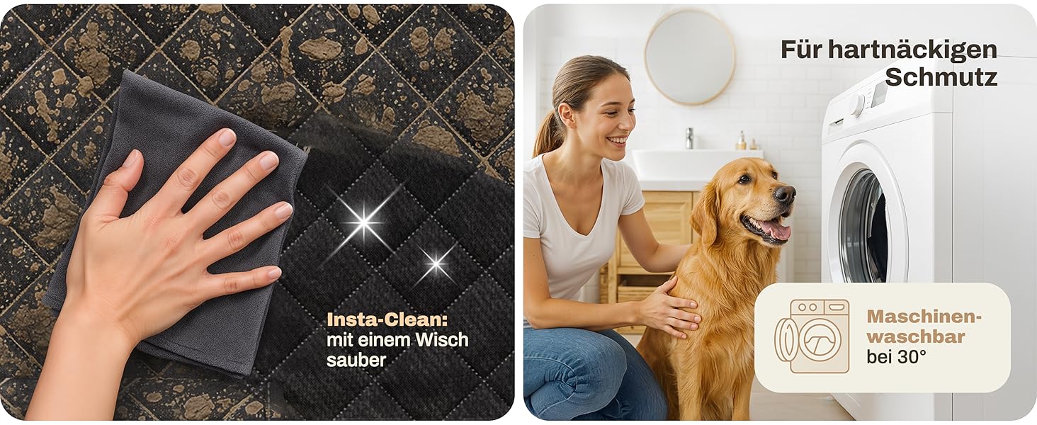 Захист для багажника авто для собак HELDENWERK: водовідштовхуючий, антиковзкий, з захистом бокових панелей та краю, універсальний, чорний (преміум, стеганий)