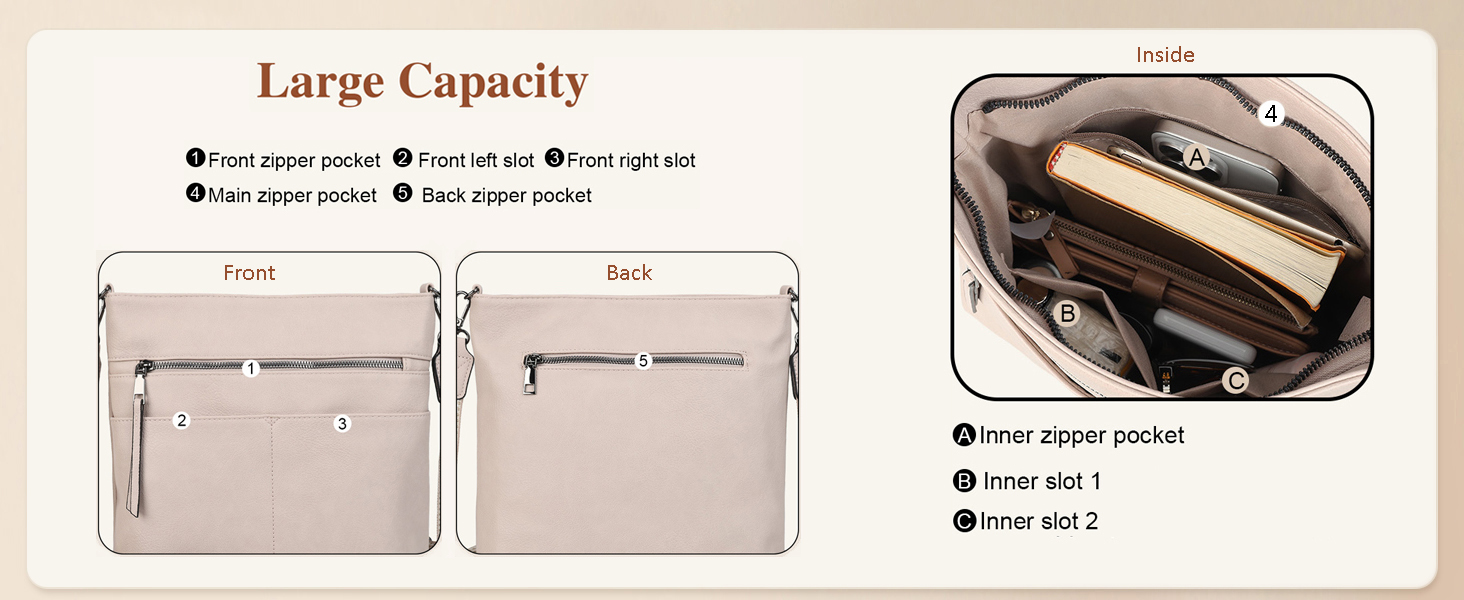 Сумка жіноча Gladdon шкіряна крос-боді середнього розміру коричнева з широким ременем та плечовим ремінцем