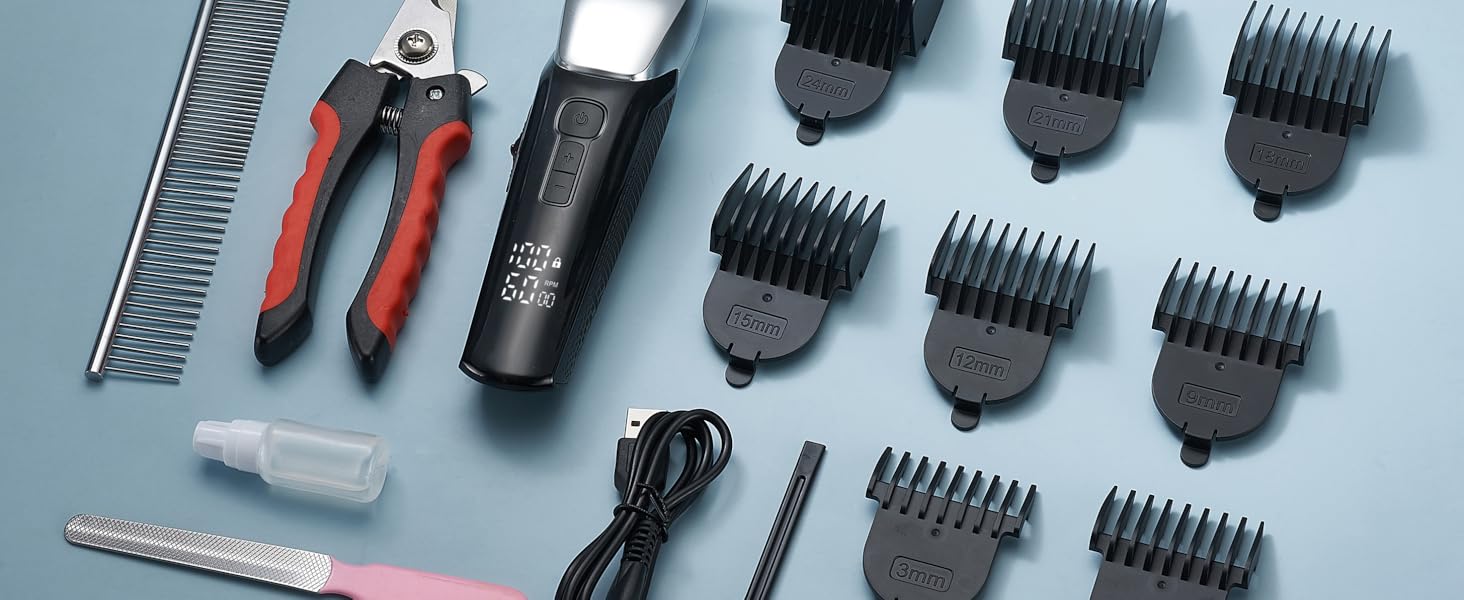 Набір для грумінгу тварин BarberBoss: професійна собача машинка для густого волосся, триммер для заплутаного хутра, безшумна та водонепроникна