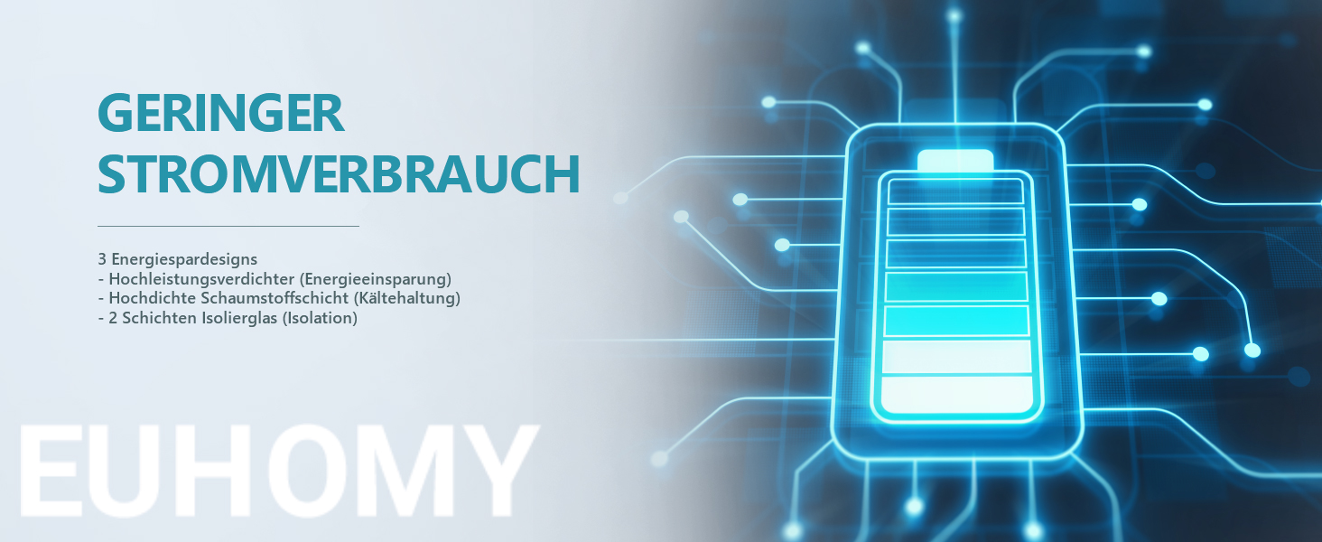 Міні-холодильник EUHOMY на 126 банок з дверцятами зі скла, чорний, з регульованими полицями, 90л, для дому/бару/офісу