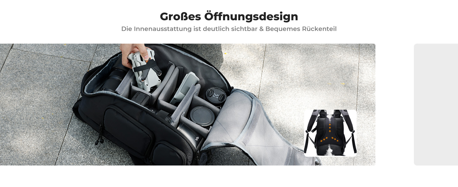 Рюкзак для фотокамери K&F Concept 25L, водонепроникний, з захистом від дощу, для DSLR/SLR, зі штативом, відділення для 16-дюймового ноутбука (сірий)