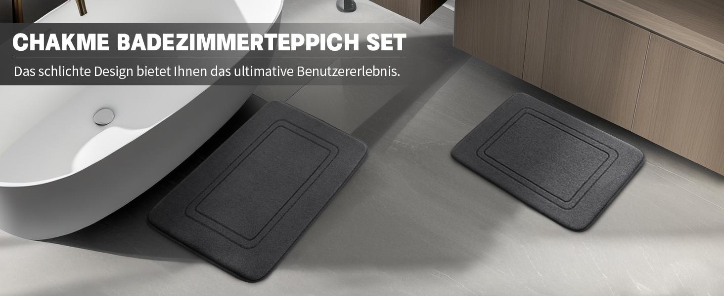 Килимок для ванної кімнати антиковзаючий, м'який, сірий, 43x61 см