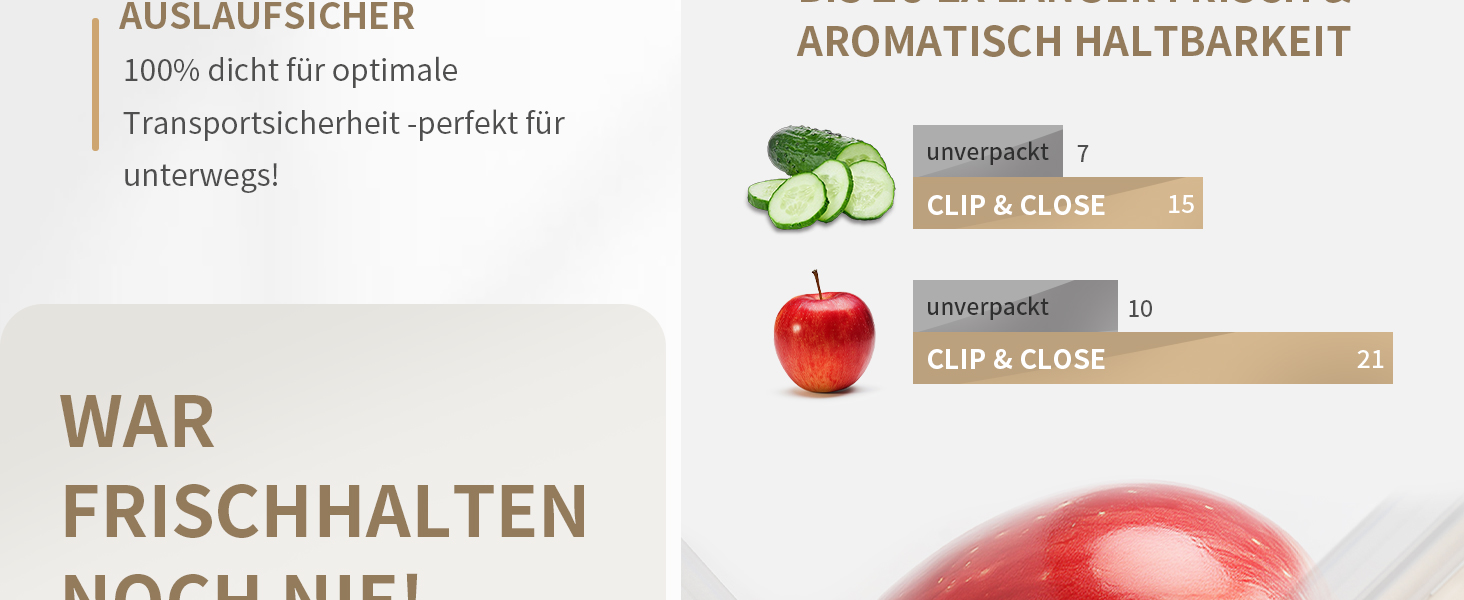 Набір контейнерів для зберігання продуктів FE1537-cremig (20 шт.): з кришкою, для холодильника, морозильника, мийки, витокостійкий, сучасний