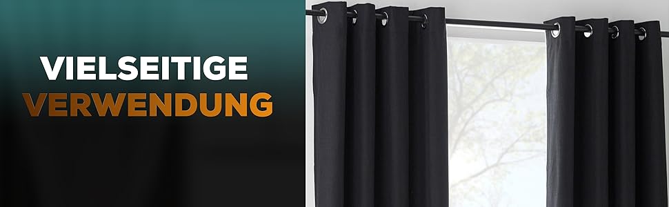 Штанга для штор Ø 32 мм, без свердління - штанга для душу та штори для вікон, перегородок та кухні (120-170 см, Чорний)