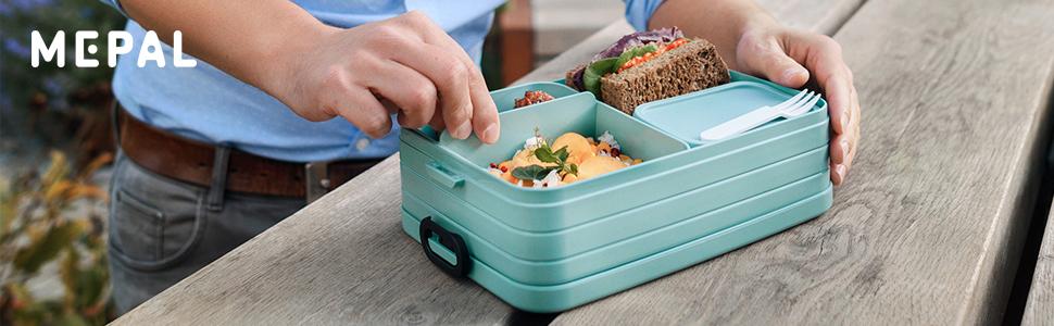 Mepal Bento Lunchbox Take A Break Large - Ланчбокс для обіду та перекусів 1500 мл, блакитний