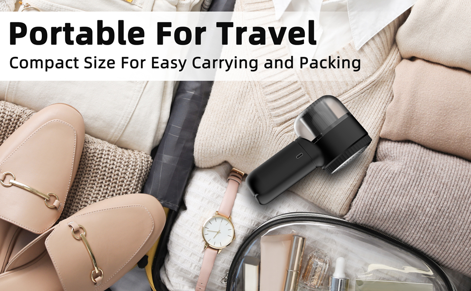 Електричний видальник пуху для одягу Fusselrasierer FB03 чорний - 3 швидкості, LED дисплей