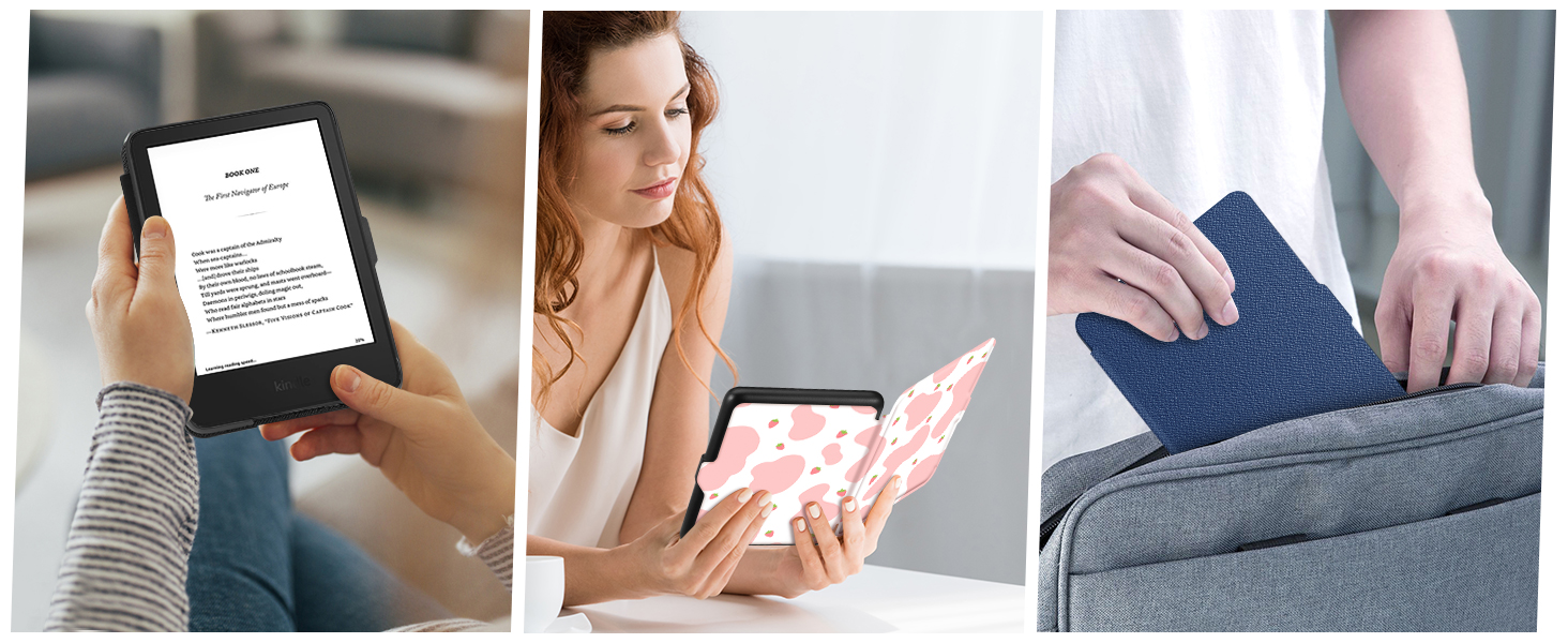 Чохол Fintie для Kindle 6 (11 покоління) 2024/2022 з авто-вимиканням, захисний чохол для Kindle Basic 2024, Ozean Marmor