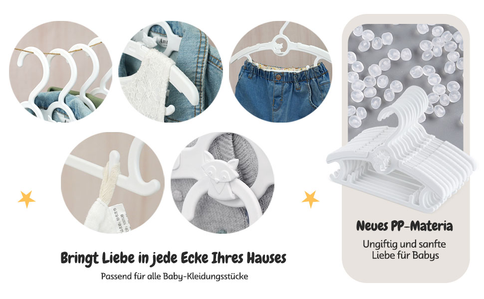 24 дитячі вішалки для одягу: економія місця, регульовані, 27.5-37 см, з гачками для штабелювання, неслизькі, для малюків та школярів, білі (24 шт.)