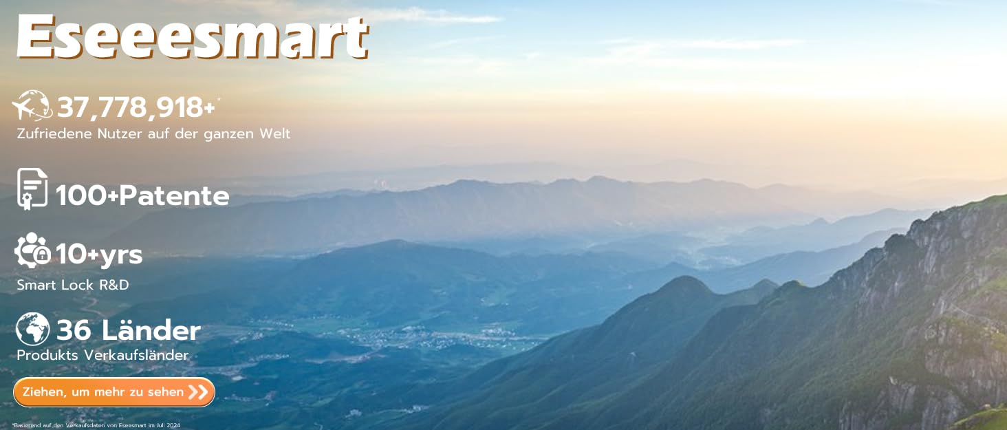 Електронний дверний замок Eseesmart з відбитком пальця, кодовим вводом, Bluetooth-додатком і ключем, циліндр 40/40 (80 мм)