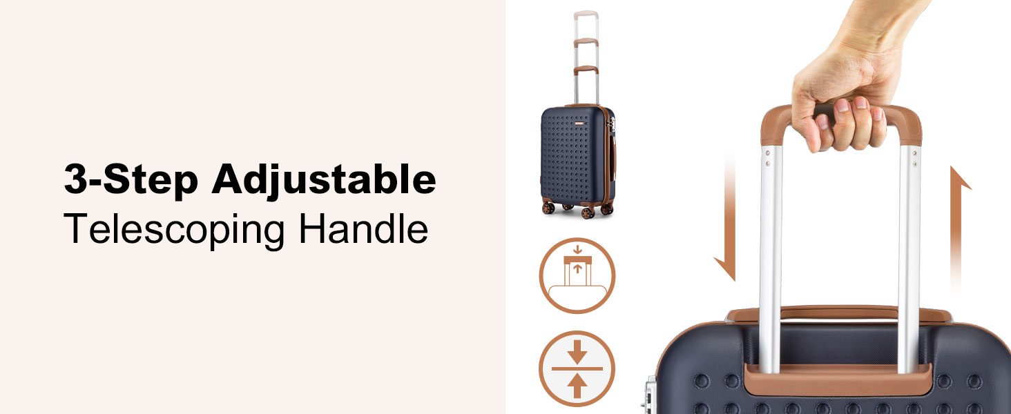 Чохол-валіза KONO з ABS-пластику, 75 x 48 x 29 см, з TSA-замком, білий (синій, 4 шт.)