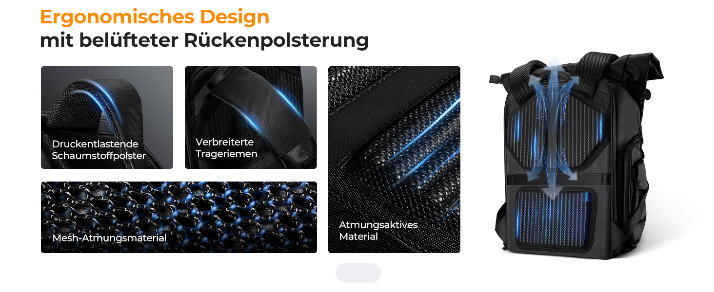 Рюкзак для камери K&F CONCEPT, водонепроникний, великий, з розширеним об'ємом, відділення для ноутбука 15.6 дюймів, для DSLR/SLR камер