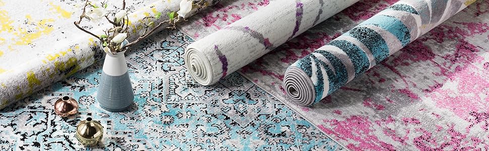 Килим Safavieh Madison для вітальні, їдальні, спальні - короткий ворс, сірий та бірюзовий, 160 x 229 см