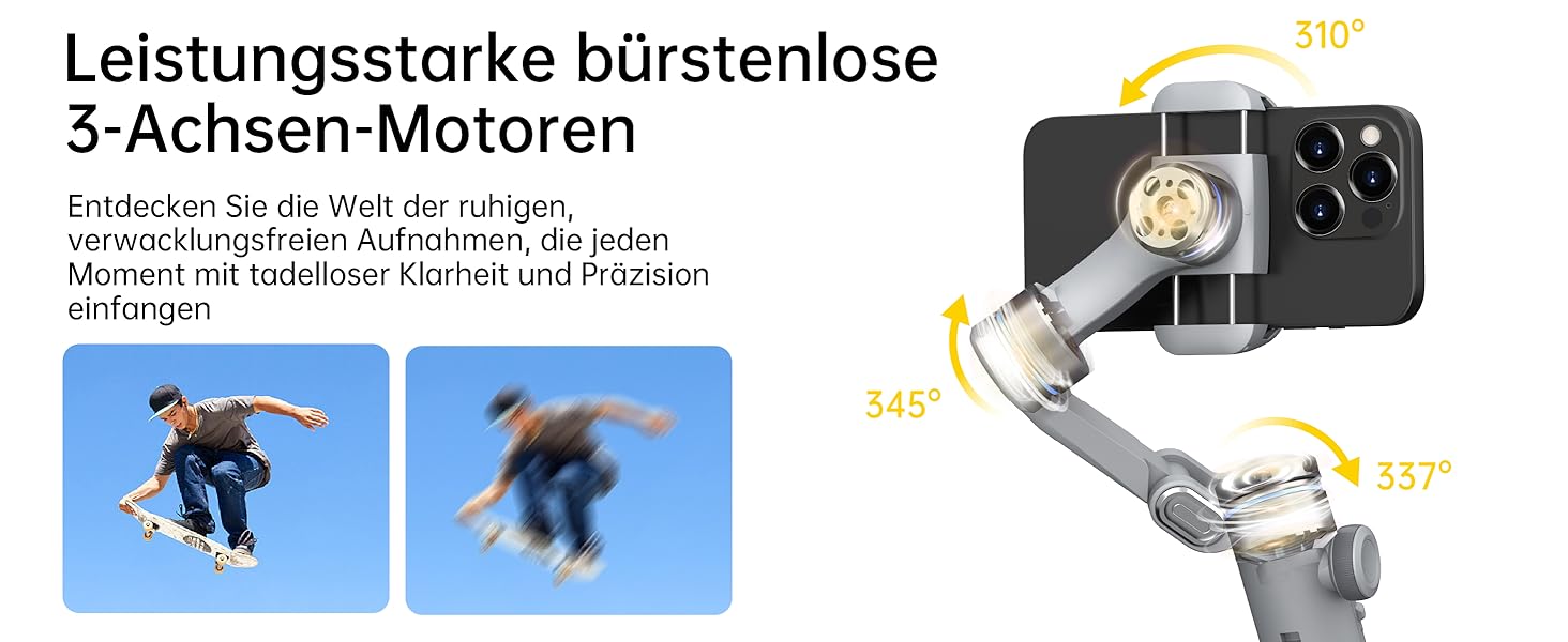 Стабілізатор для смартфона AOCHUAN Smart X Pro (3-осьовий, з RGB-підсвічуванням, для iPhone/Android)