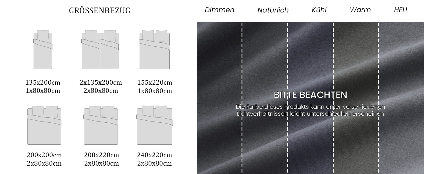 Комплект постільної білизни 135x200 зелений бавовна 4-х частинний, комплект постільної білизни салатовий, 2 наволочки 80x80 см, постільна білизна ÖKO-TEX Aesthetic 100% бавовна з блискавкою (сірий, 2-х частинний | 135x220 см)