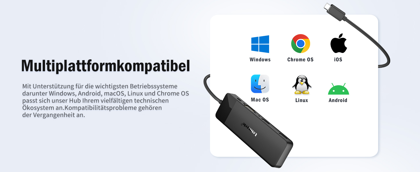 Док-станція Lemorele USB C з хабом 11 в 1: 2*HDMI (4K), 3*USB 3.0/2.0, VGA, PD 100W, SD/TF, для Windows, MacBook, Dell, HP, Lenovo, Surface