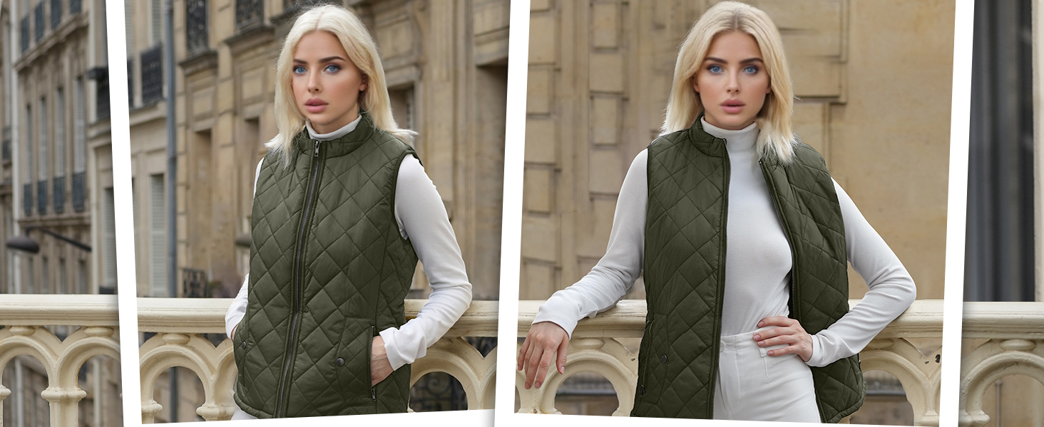 Жіноча степкова жилетка Steppweste S F12# Khaki: тепла, легка, для осені/зими