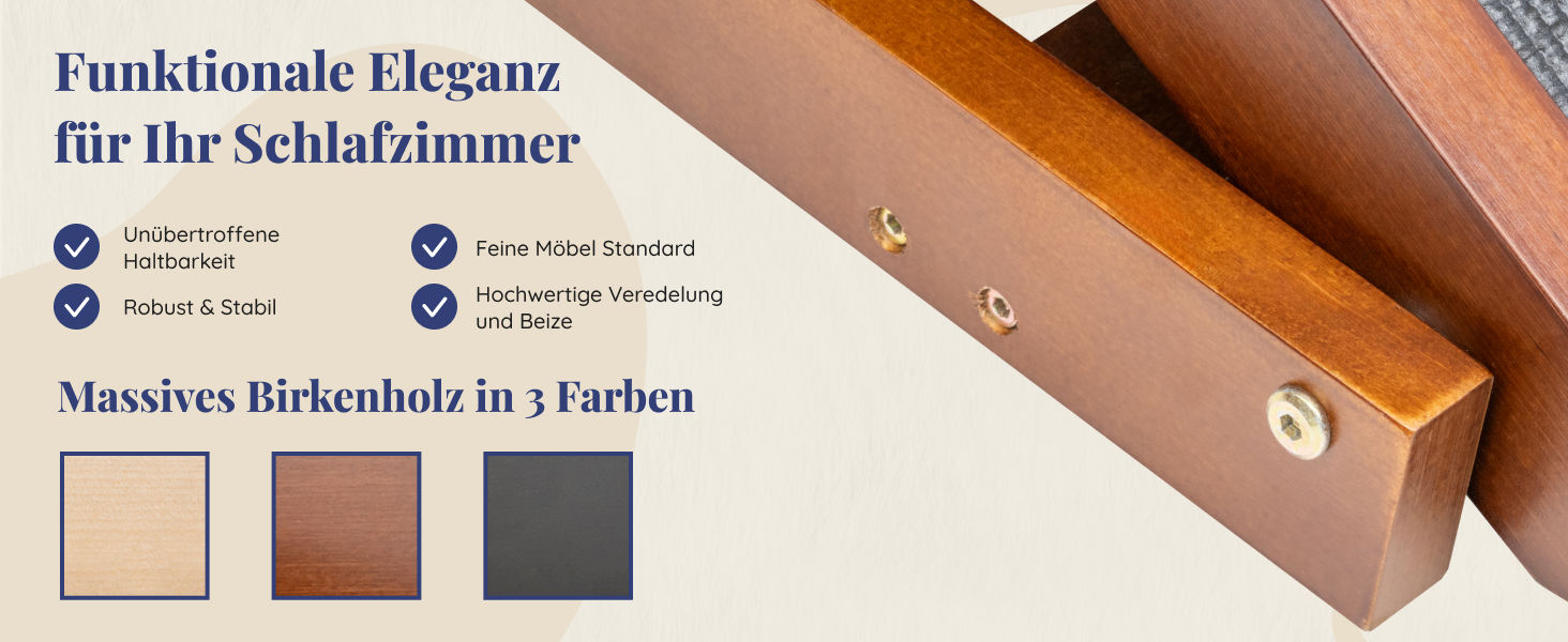 Східці для собак до ліжка з огорожею - для великих собак до 90 кг - регульована висота до 94.5 см - ширина 49.5 см - складаються - антиковзні ручки - з берези - колір натуральний (волоський горіх)