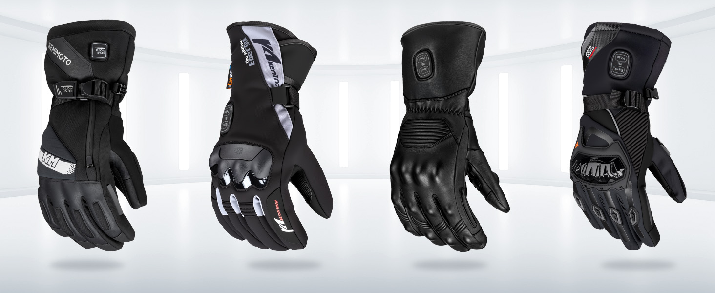 Обогревні рукавички KEMIMOTO з акумулятором 2500mAh, електричні зимові рукавички для чоловіків та жінок, рукавички з підігрівом та сенсорним екраном для катання на лижах, риболовлі, походів (Чорний, M)