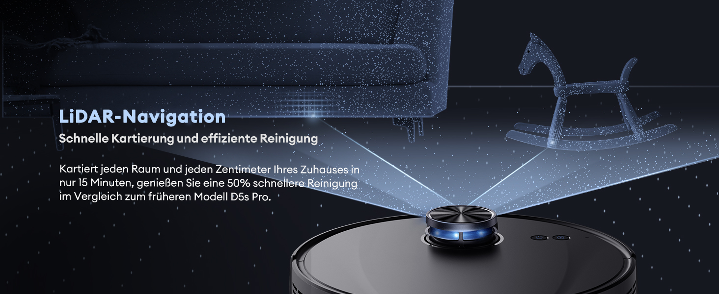 Робот-пилосос Ultenic з функцією миття 6000Pa, LiDAR-навігація, 3-в-1, 150 хв роботи, керування через додаток, для шерсті тварин, килимів та твердих підлог