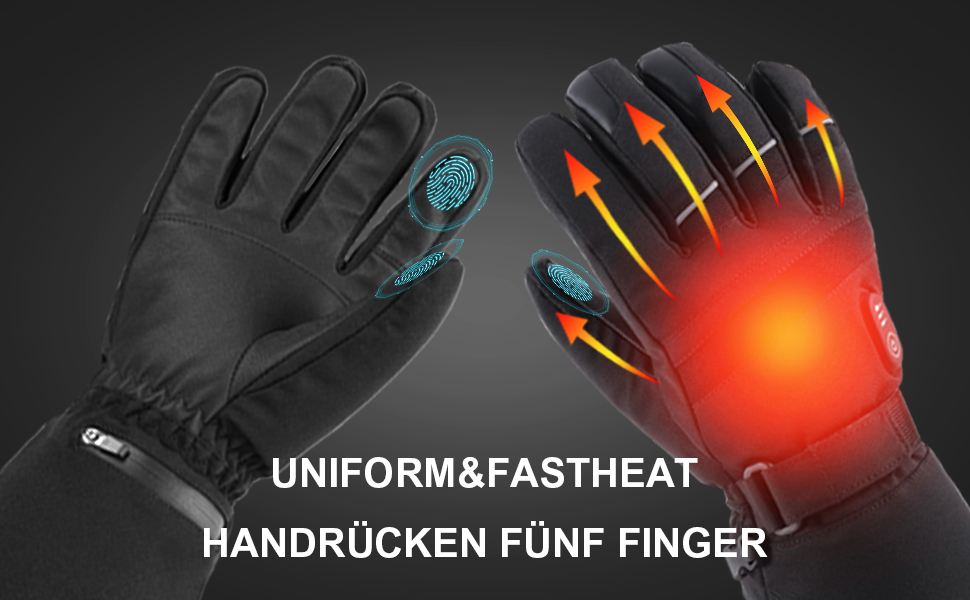 Гірськолижні рукавички з підігрівом Gokozy для чоловіків та жінок, 5000mAh акумулятор, 3 режими нагріву, для зимових видів спорту та походів, подарунок на Різдво та День подяки, розмір M, для холодної погоди