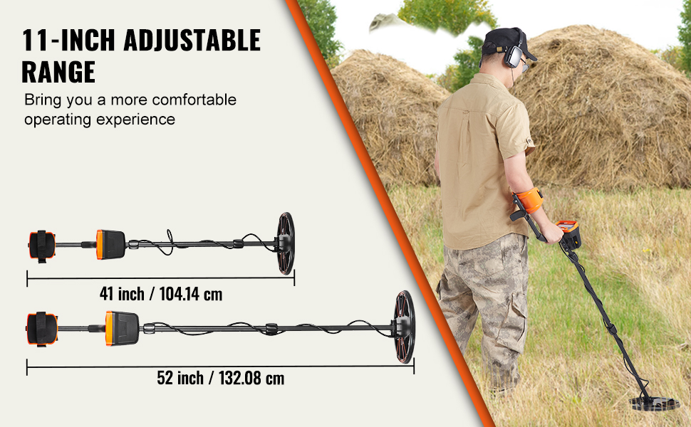 Металодетектор VEVOR для дорослих: професійний набір з 7 режимами, водонепроникний, з котушкою 25,4 см та аксесуарами