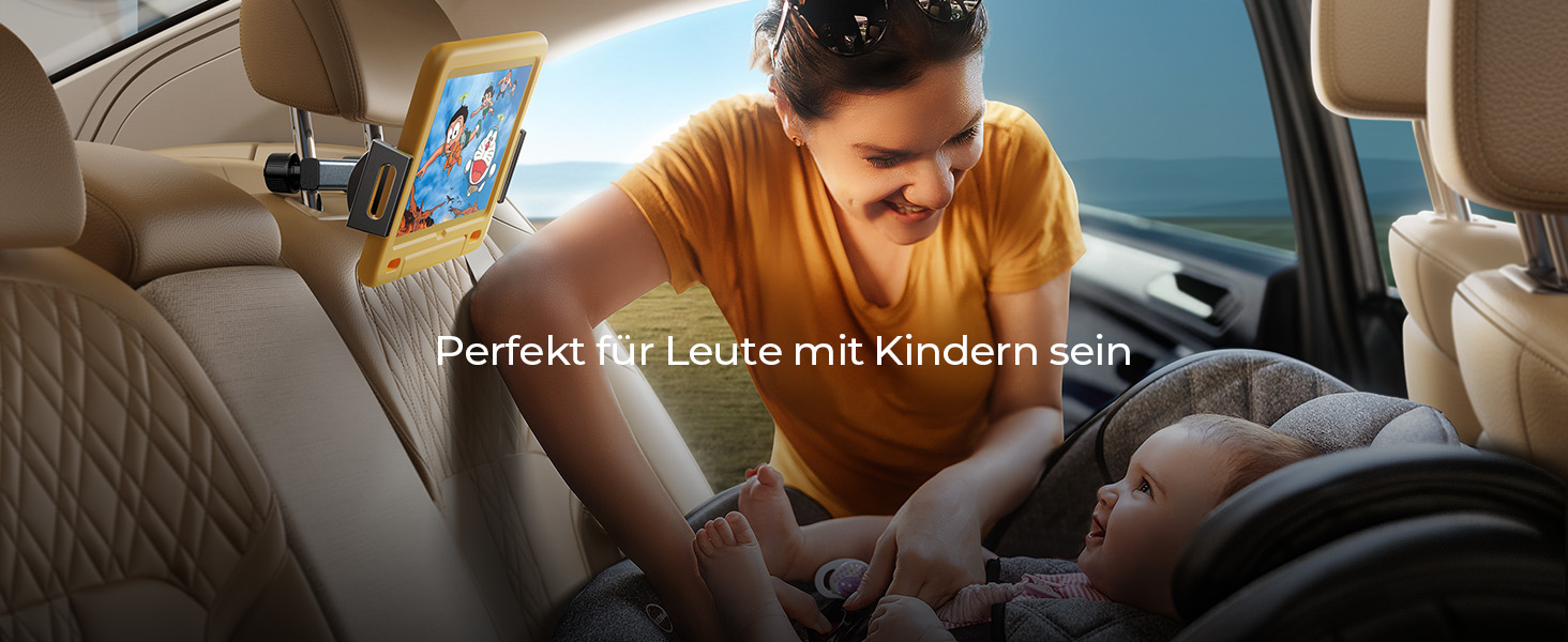 Утримувач для iPad/Samsung, універсальний автотримач для планшетів, органайзер в авто, чорний