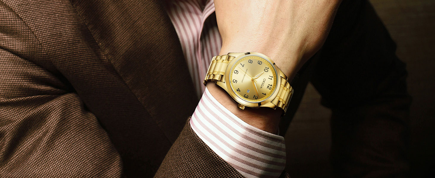 Годинник чоловічий CIVO з великими цифрами: аналоговий, водонепроникний, з датою, свідовий, для людей з поганим зором, з нержавіючої сталі, чорний