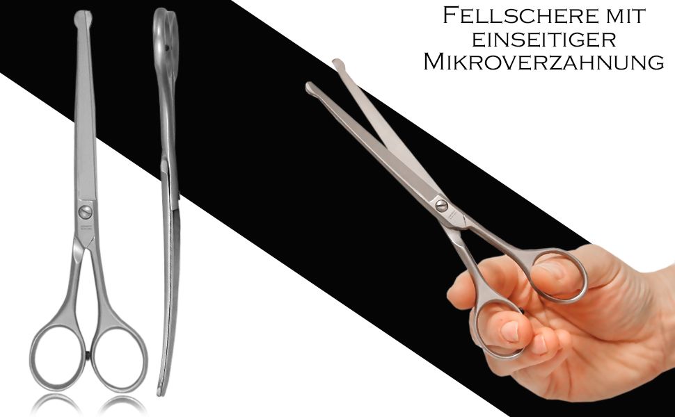 Ножиці для стрижки собак та котів Solingen, професійні ножиці для грумінгу з мікрозубом, 16,5 см, Made in Germany