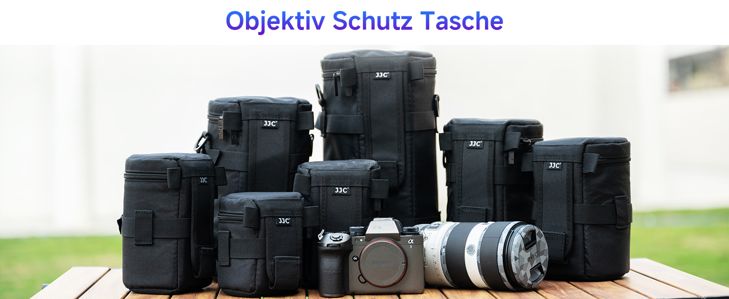 Захисний чохол для об'єктивів JJC для Canon, Nikon, Sony - сумісний з EF 16-35mm f4L, RF 85mm f2, AF-S 24-70mm f2.8, FE 90mm f2.8 Macro та ін.