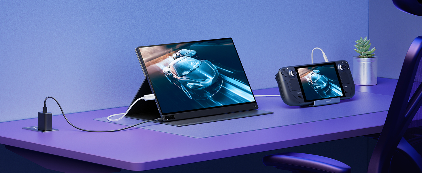 Кабель USB C до Mini HDMI JSAUX 3.3FT (1м), білий. Підтримка 4K@30Hz/2K@60Hz/1080P. Сумісний з портативним монітором, Steam Deck, ноутбуком, телефоном.