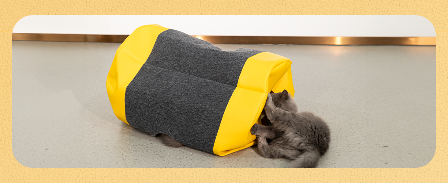 Килимок-іграшка для котів з тунелем та ігровим мішком, інтерактивне заняття для котів, центр активностей, килимок для полювання лапками, інтелектуальна іграшка для котів