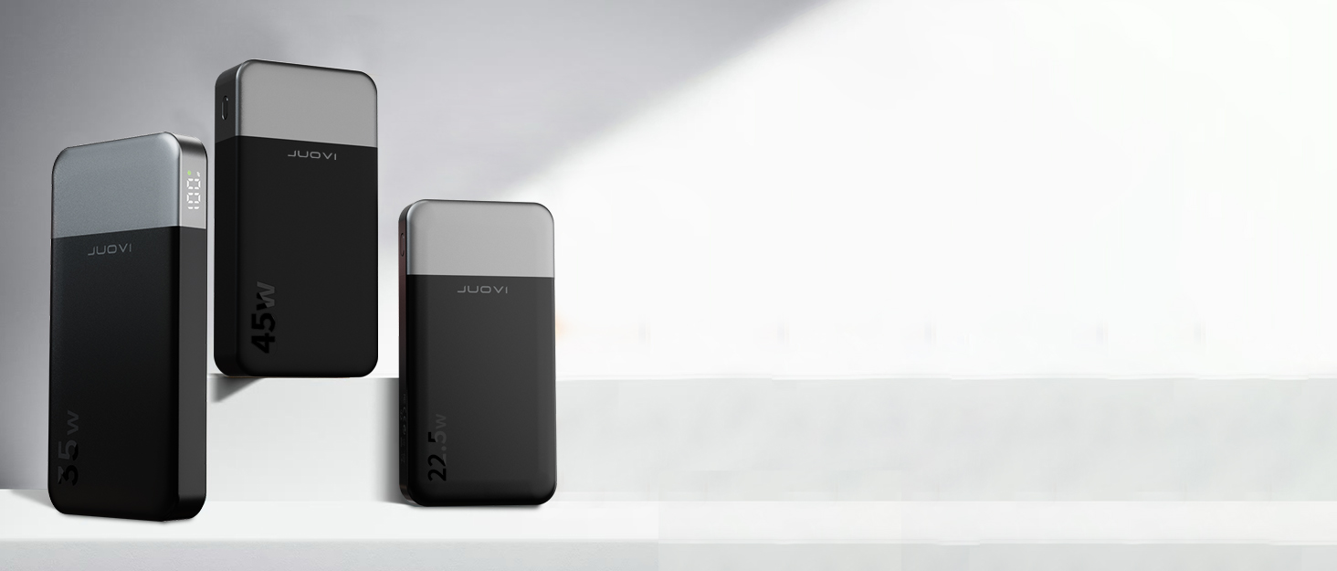 Портативний павербанк JUOVI 10000mAh, 35W з 2 USB-C та 1 USB-A, PD 3.0 QC 4.0, для iPhone, MacBook, iPad (Зелений)