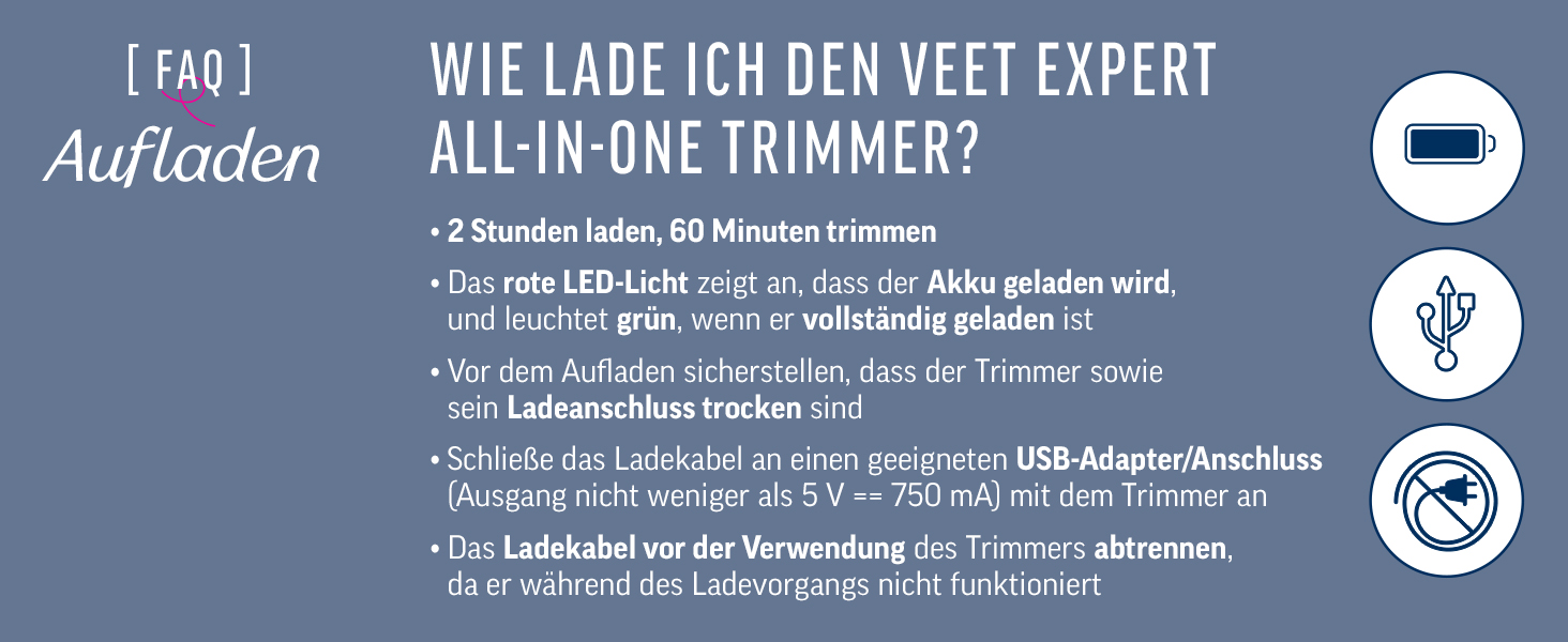 Триммер Veet Expert Intimate All-In-One: для обличчя, брів, інтимної зони та під пахвами - водонепроникний