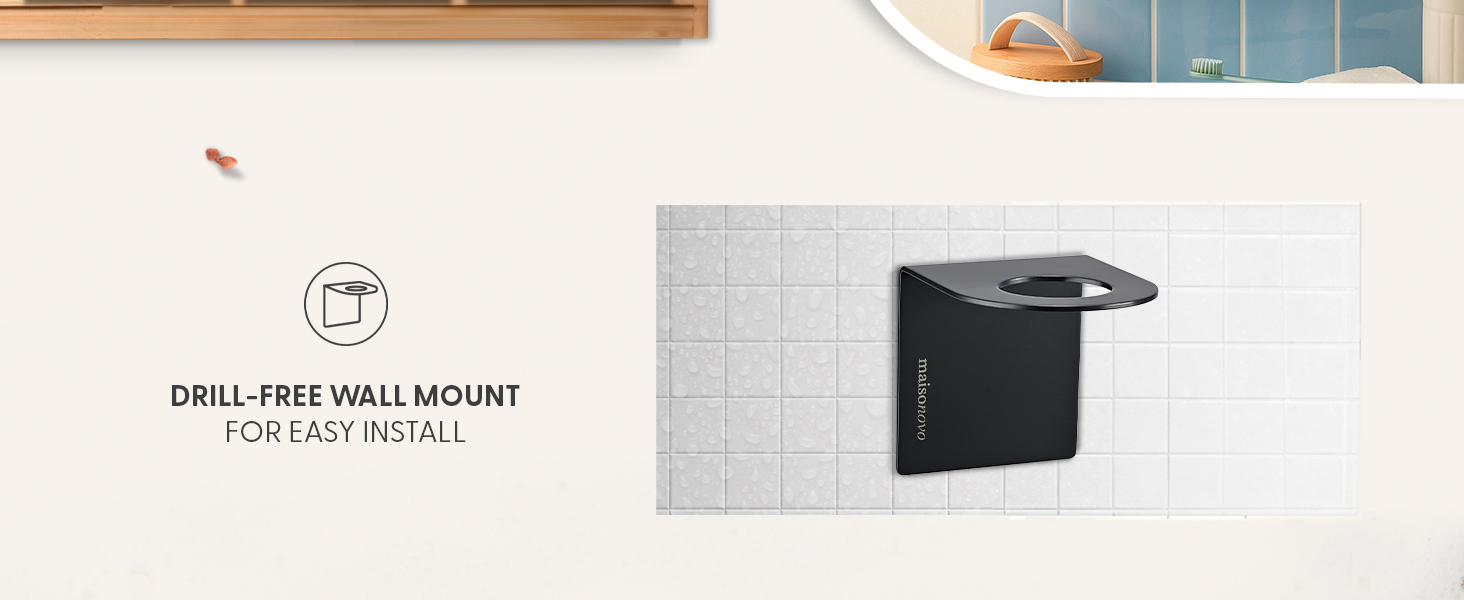 Шампунь MaisoNovo: Набір з 3 флаконів (500 мл) для душу та миття рук, настінний диспенсер, чорний насос, прозорий/чорний X 3