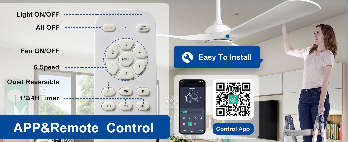 Стеляний вентилятор Depuley Leise з підсвічуванням для вулиці: LED лампа з вентилятором для саду, тераси - 132см, з підсвічуванням та APP для вітальні, ресторану, офісу (Білий, 52'' без підсвічування)